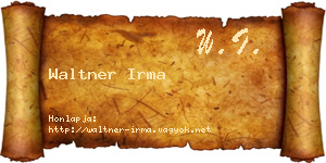 Waltner Irma névjegykártya